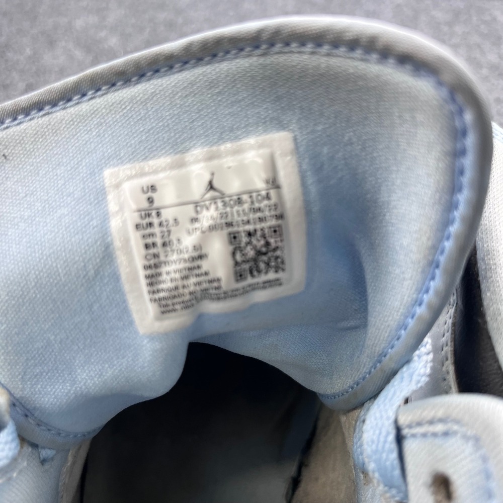Jordan Air Jordan 1 Mid Basketball Ice Blue White Black Sneakers DV1308-104 - Picture 4 of 8